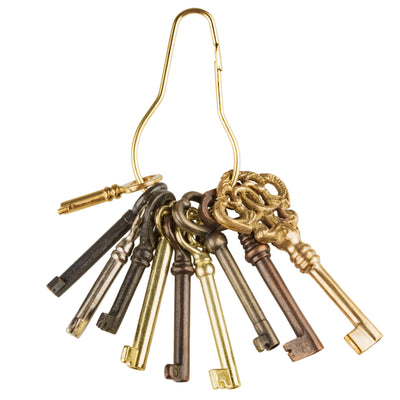 Skeleton Key in Buckeye Burl & Antique Brass R2700