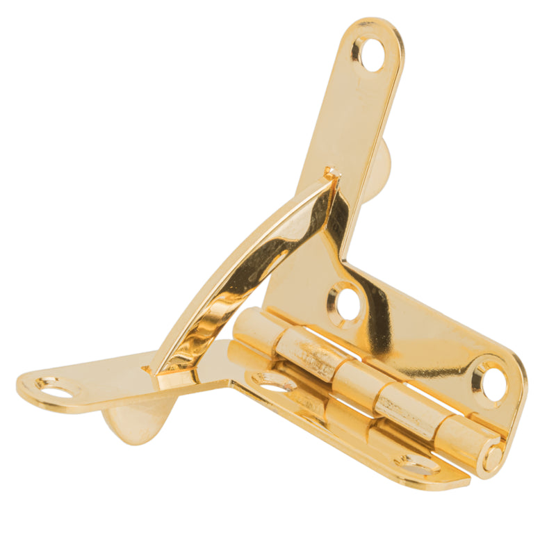Small Solid Brass Gold Plated Quadrant Humidor Hinges | 1-3/16"