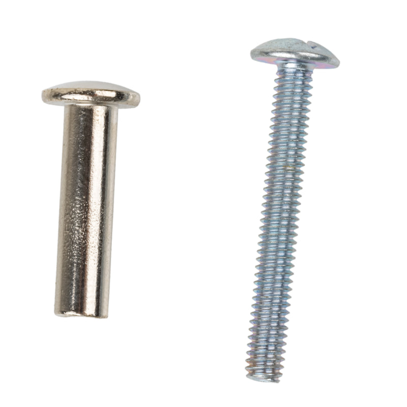 No-Slotted Nickel Plated Knob Screws & Post | 1-3/4" Long