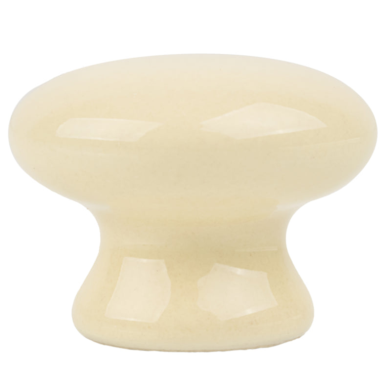 Almond Ceramic Drawer Knob | Diameter: 1-1/2"