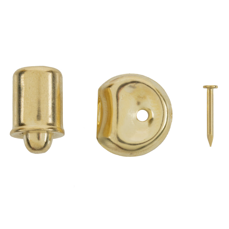 Large Brass Plated Spring Loaded Bullet Catch with Striker Plate | Diameter: 3/8"