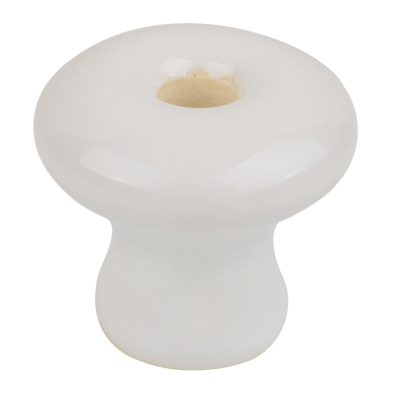White Porcelain Knob |  | Diameter: 7/8"