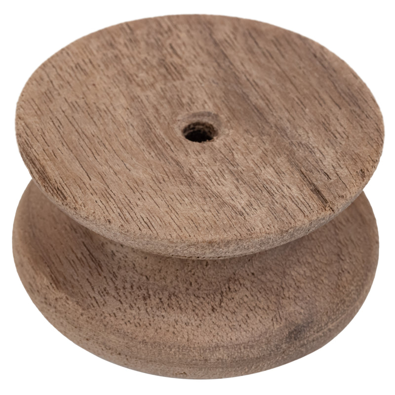Walnut Wood Knob with Wide Base | Diameter: 1-3/4"