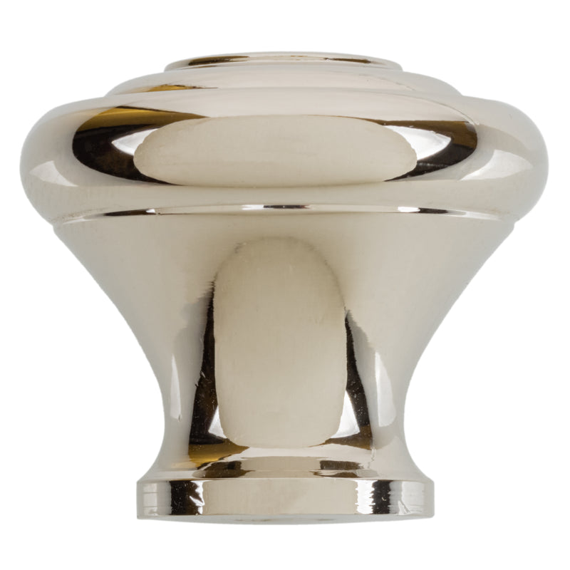 Art Deco Nickel Plated Drawer Knob | Diameter: 1-3/16"