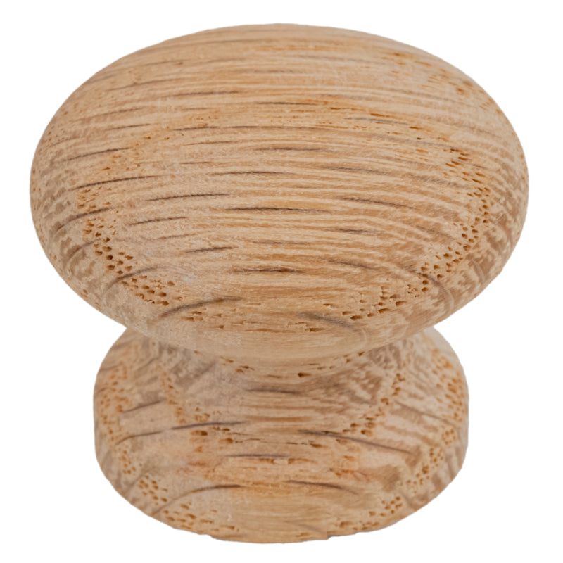 Oak Wood Drawer Knob | Diameter: 1"