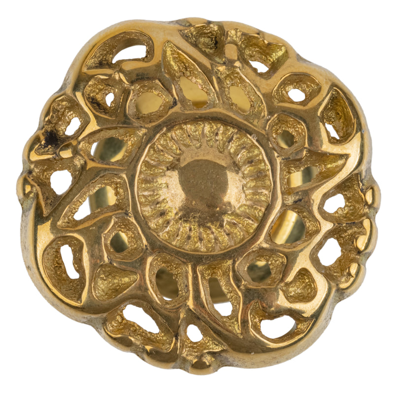 Victorian Period Cast Brass Knob | Diameter: 1-1/2"