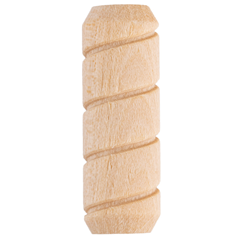 Spiral Wood Dowel Pins & Plugs | 1/2" X 1-1/2" | Pack of 50 Approx.