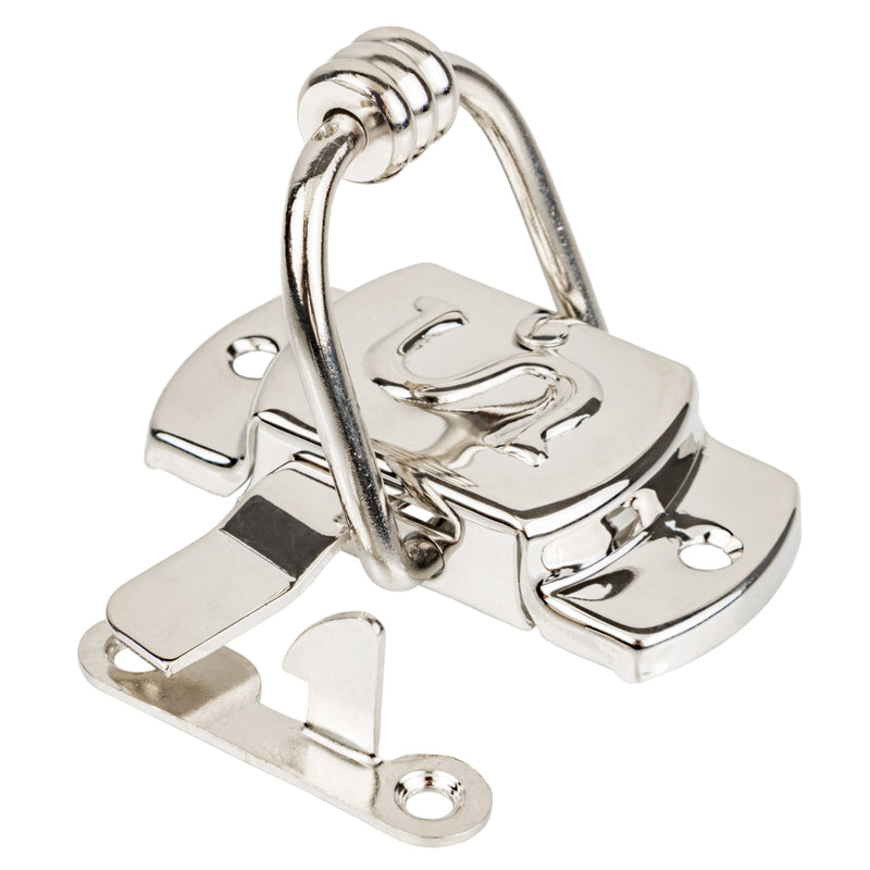 Right Hand Nickel Plated Sellers "S" Design Cabinet Latch