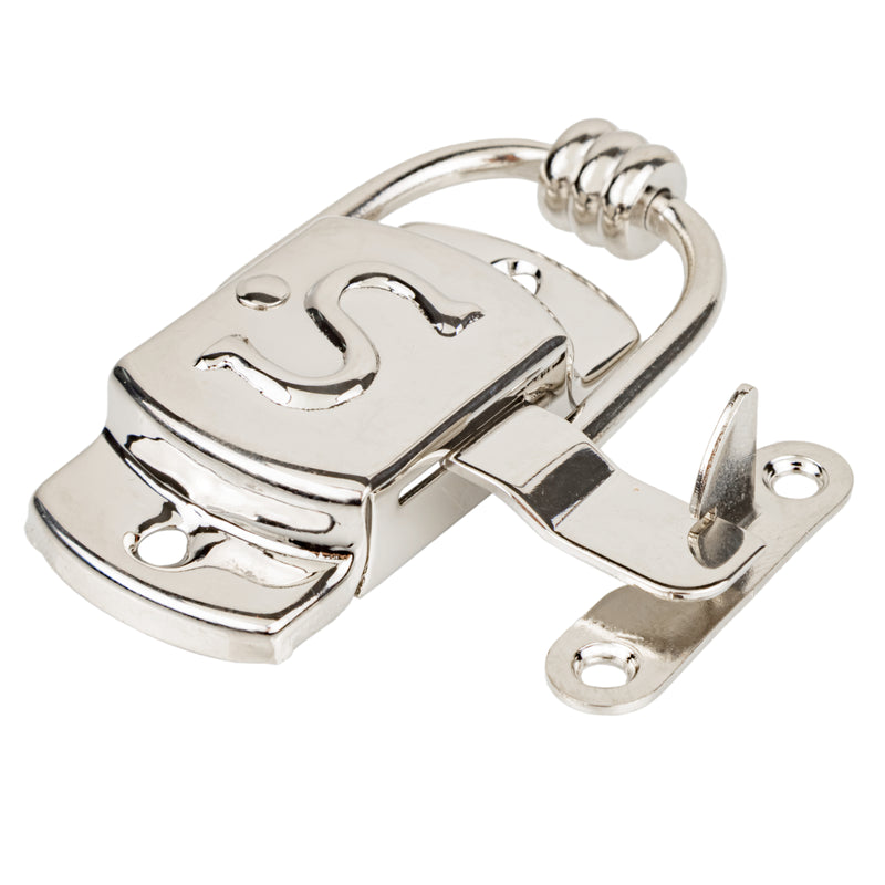 Right Hand Nickel Plated Sellers "S" Design Cabinet Latch
