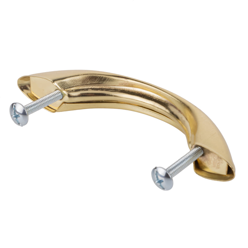 Brass Plated Bow Shaped Drawer Pull | Centers: 2-3/4"
