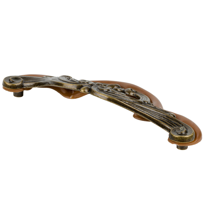 Scrolled Waterfall Style Drawer Pull | Centers: 4-1/2"