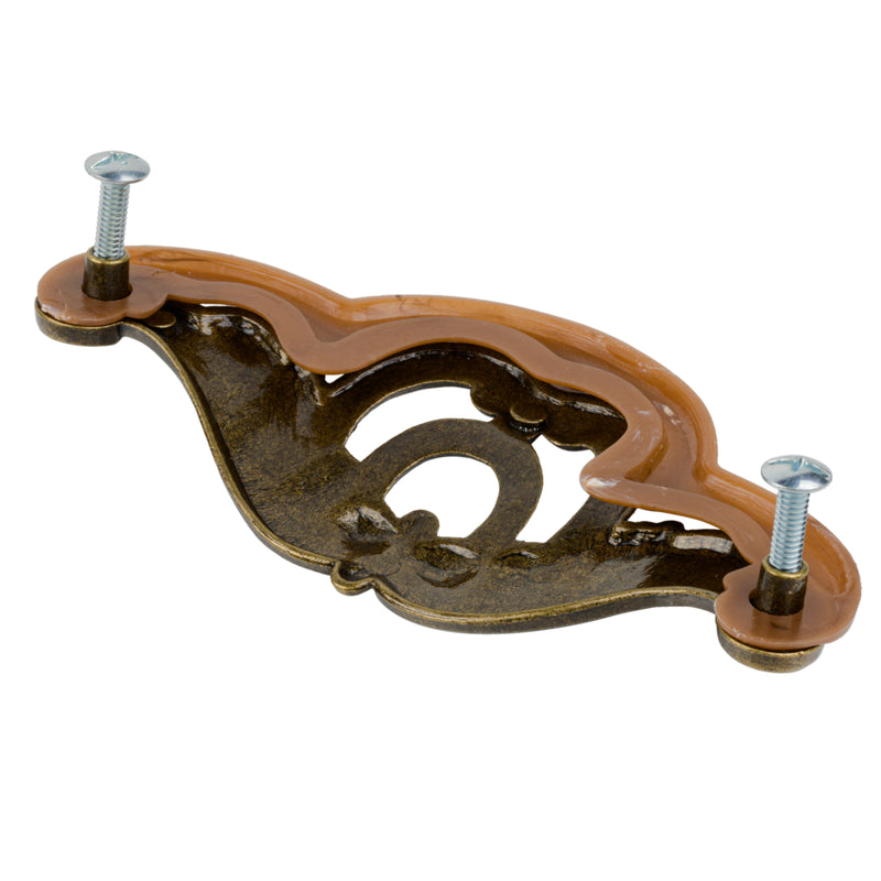 Scrolled Waterfall Style Drawer Pull | Centers: 4-1/2"