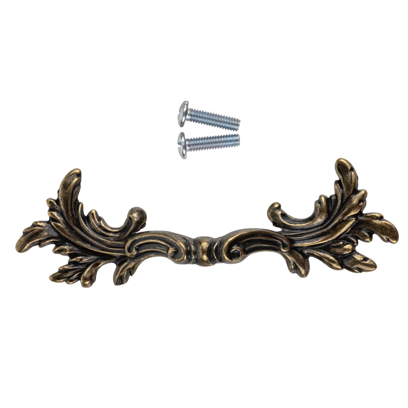 French Provincial Leaf Antique Brass Drawer Pull French Provincial Leaf Antique Brass Drawer Pull