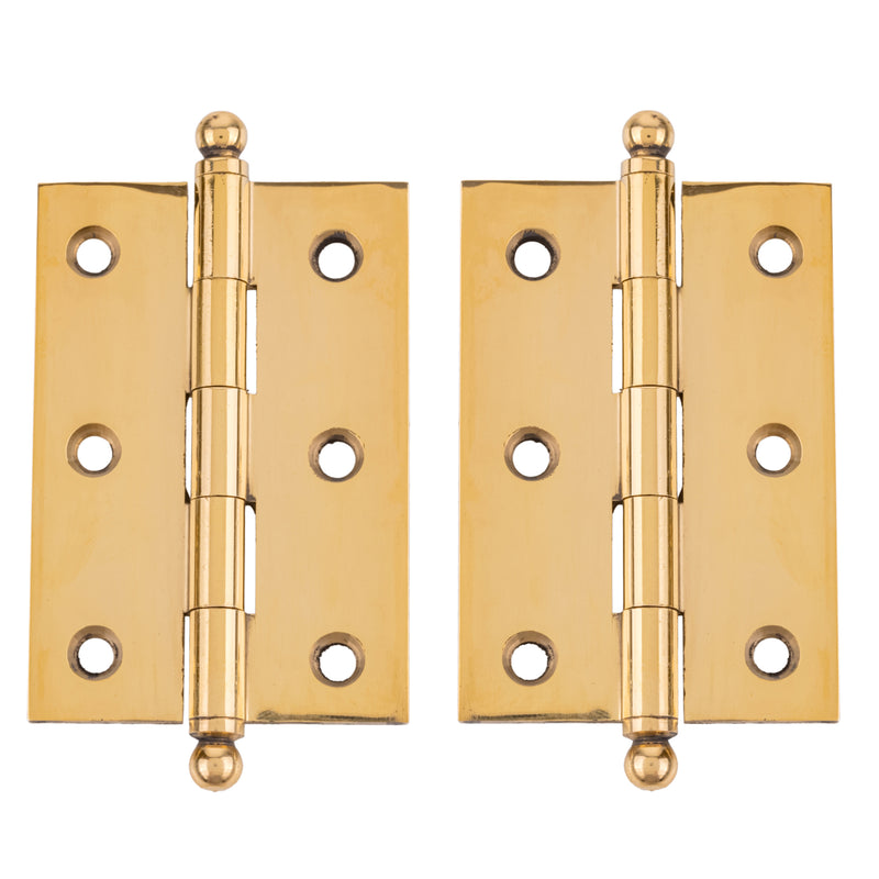 Solid Brass Butt Hinges with Ball Tips | 2 1/2" High x 1 3/4" Wide