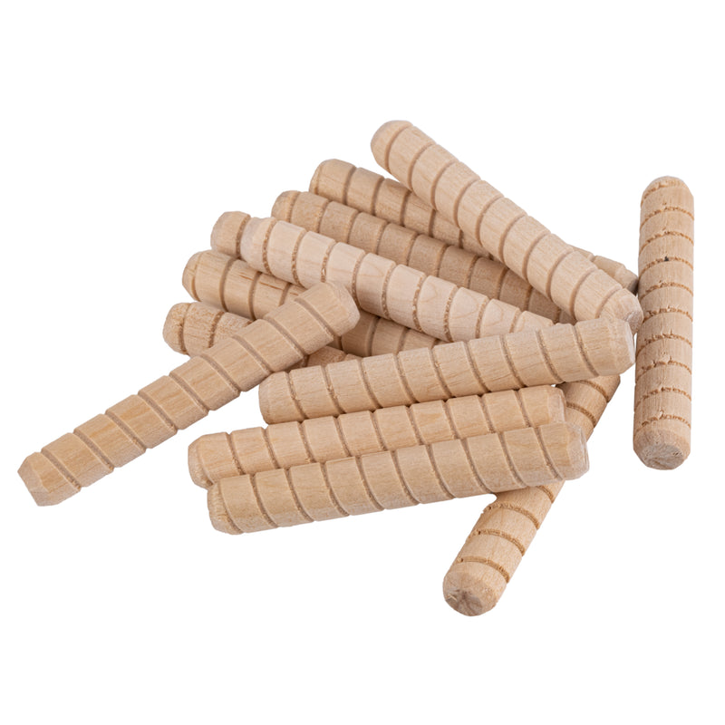 Spiral Wood Dowel Pins & Plugs | 3/8" X 2-1/2" | Pack of 50 Approx.