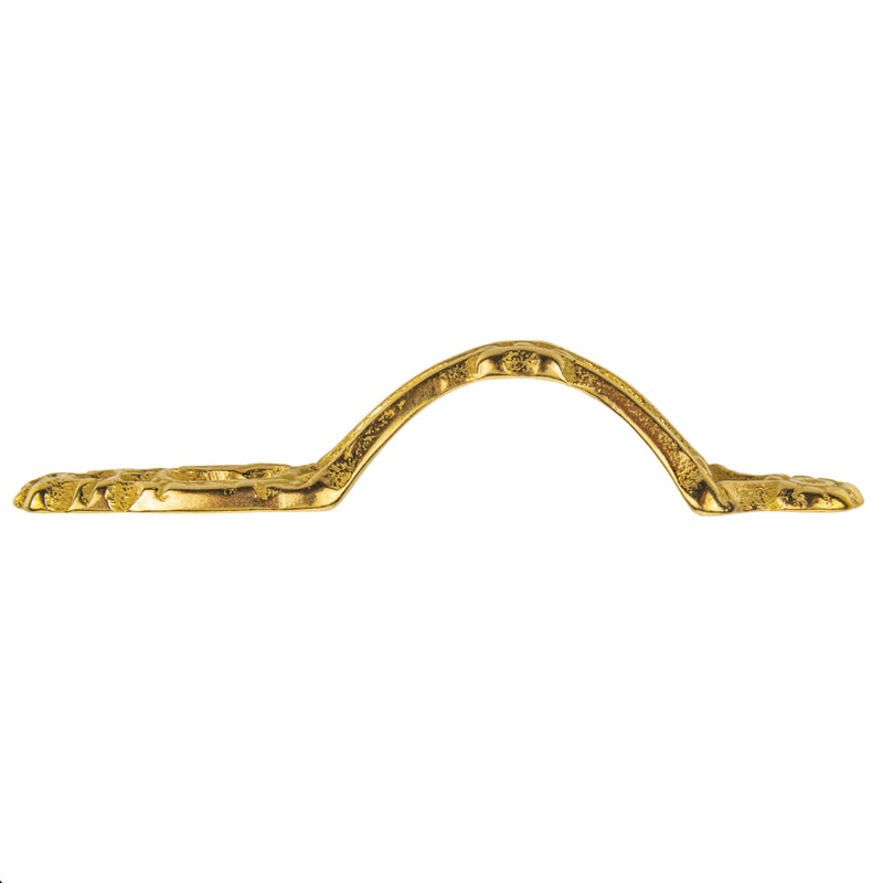 Cast Brass Decorative Door Pull with Keyhole Insert | 3-3/4" x 3/4"