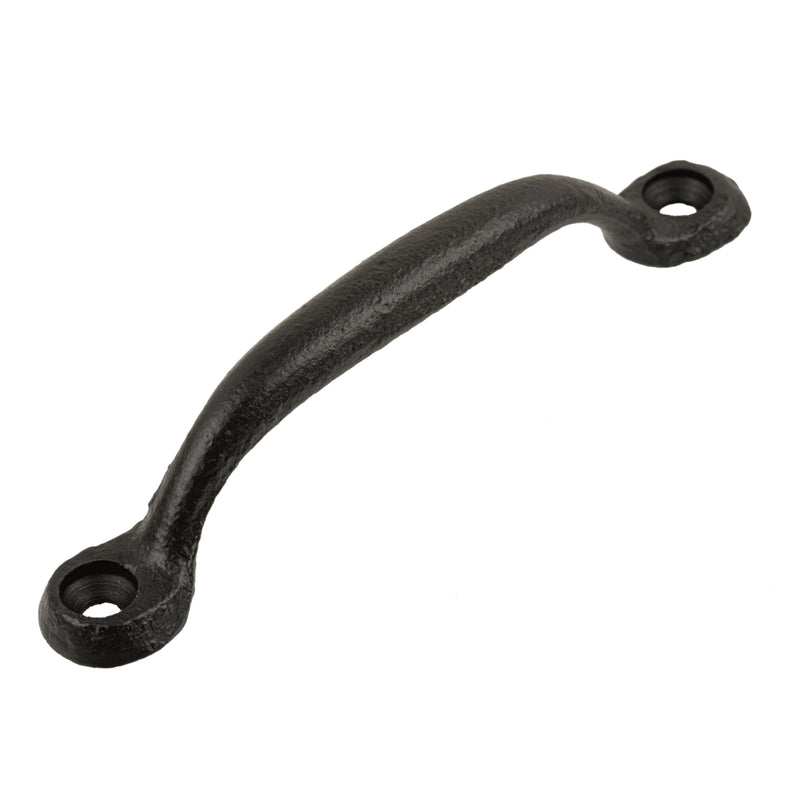 Rustic Black Finished Cast Iron Door or Drawer Pull | Ceneters: 3"