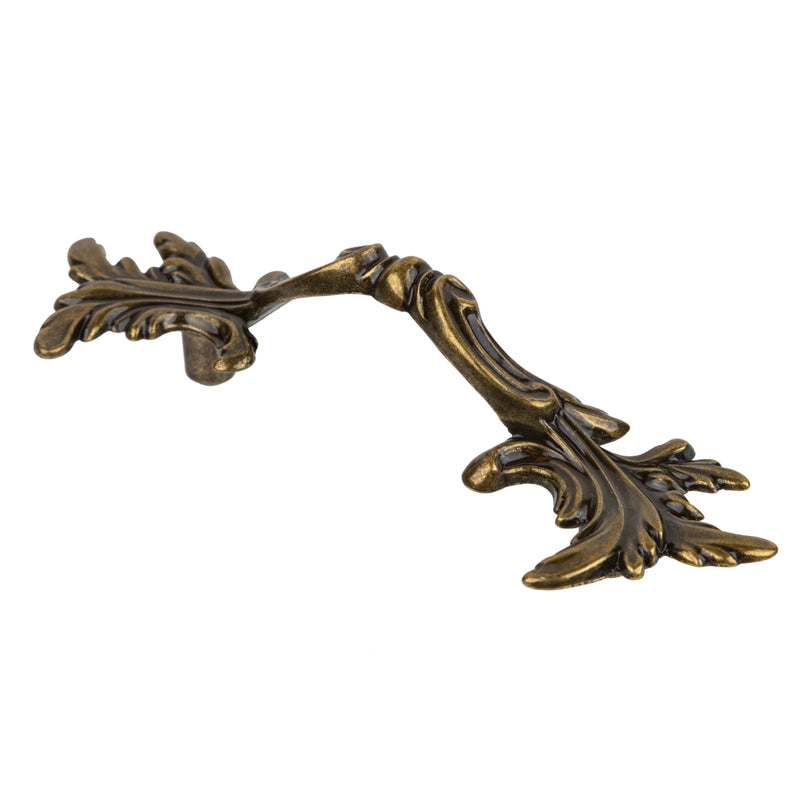 French Provincial Leaf Antique English Finished Drawer Pull | Centers: 2-1/2"