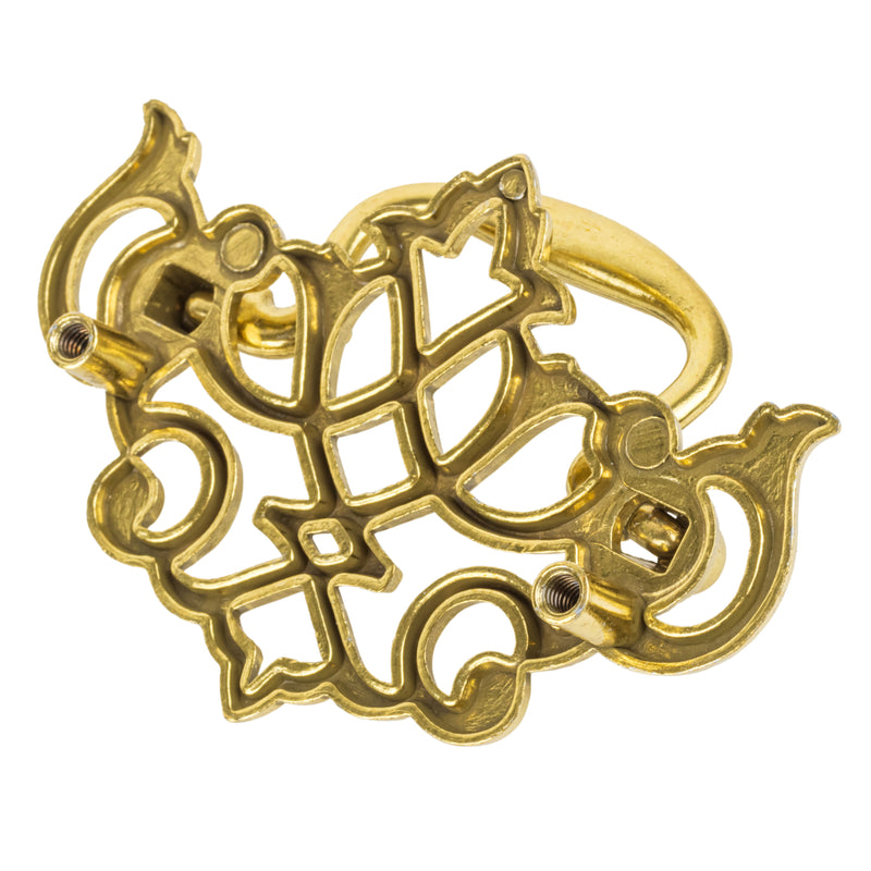 Chippendale Satin Brass Drawer Bail Pull | Centers: 2-1/2"
