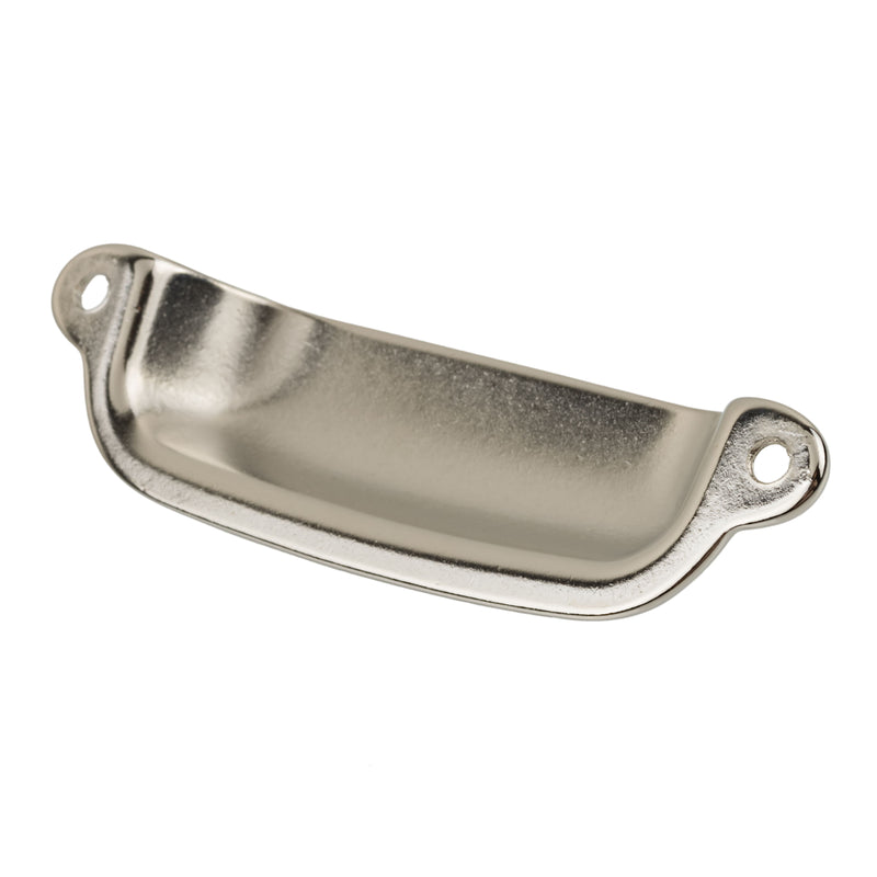 Classic Style Nickel Plated Drawer Bin Pull | Centers: 3-3/8"