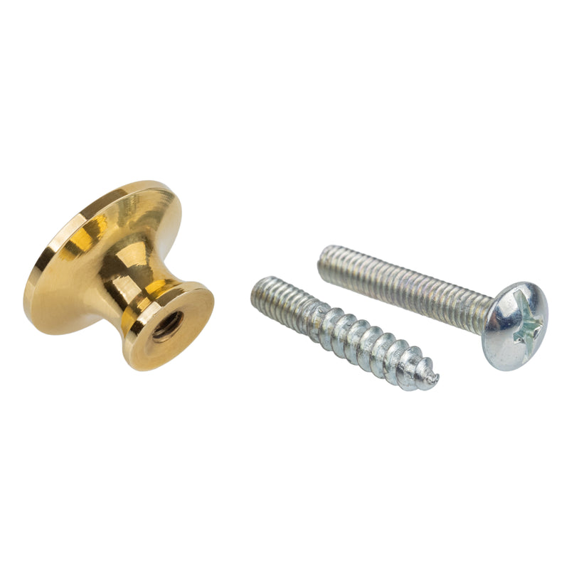 Small Solid Brass Knob | Diameter: 3/4"