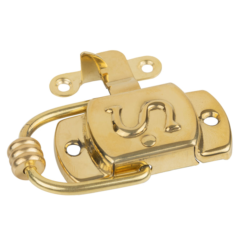 Right Hand Brass Sellers "S" Design Cabinet Latch