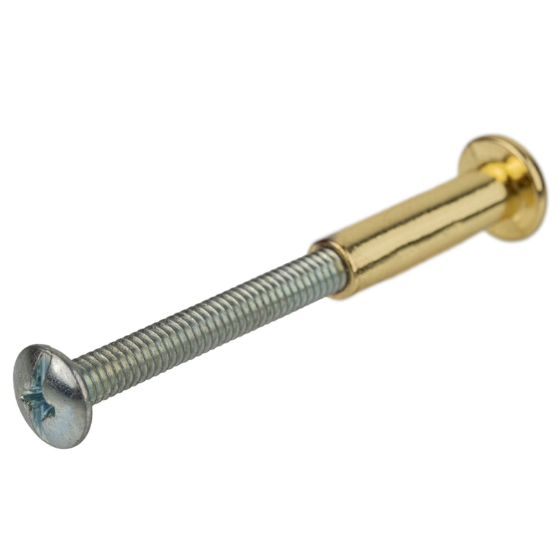 Polished Brass Mounting Ferrule for Glass Knobs and Pulls | Pack of 10