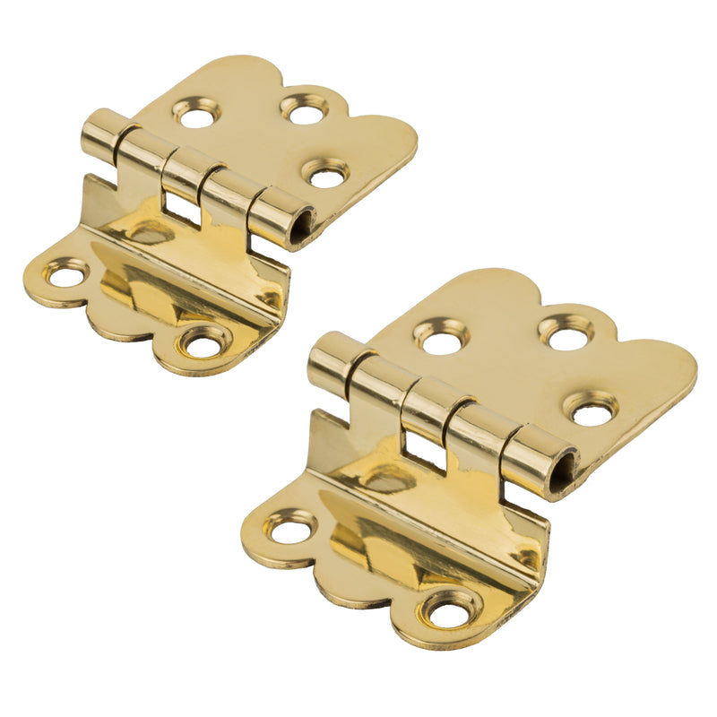 Brass Napanee Offset Cabinet Hinge | 1 3/4" Wide x 1 1/4" High