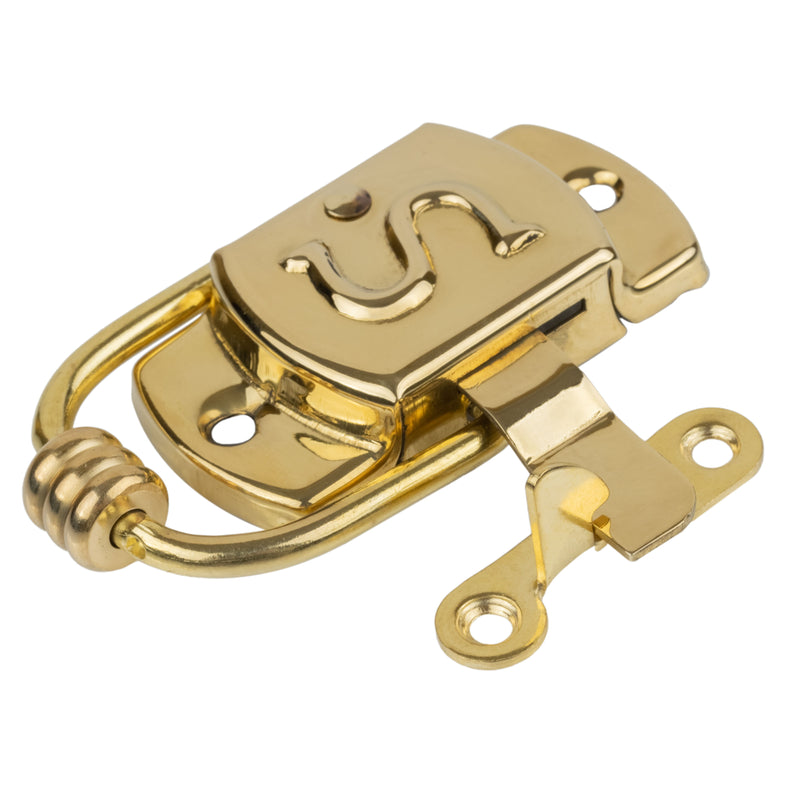 Brass Left Hand Sellers "S" Design Cabinet Latch