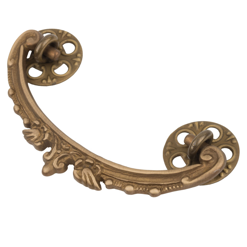 Victorian Antiqued Brass Drawer Bail Pull | Centers: 3"