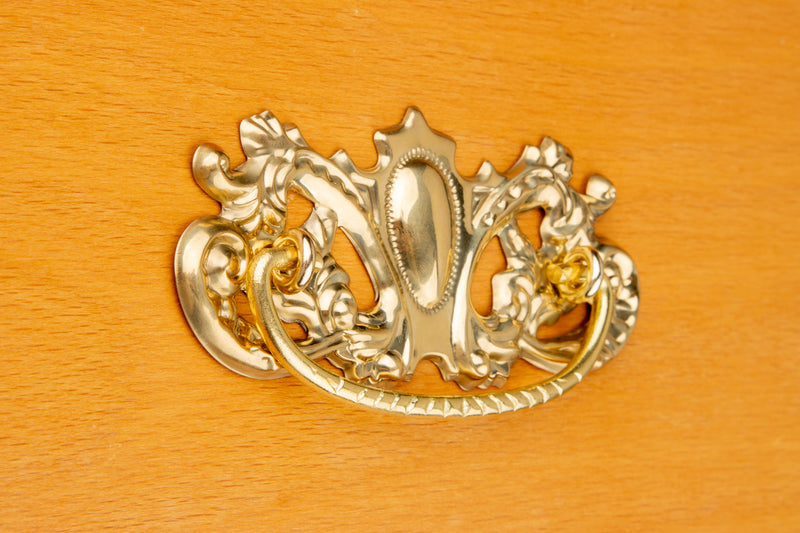 Victorian Fancy Brass Drawer Bail Pull | Centers: 3"