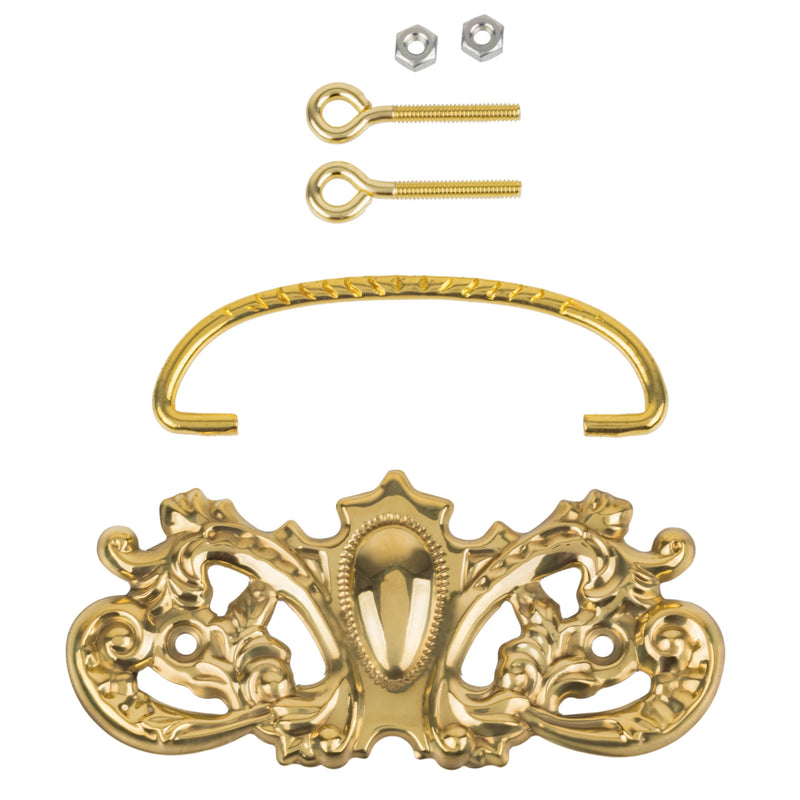 Fancy Victorian Brass Drawer Bail Pull | Centers: 3"