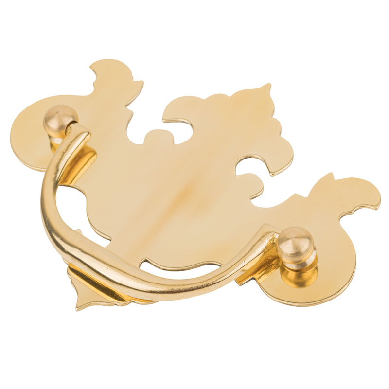 Large Chippendale Cast Brass Drawer Bail Pull | Centers: 3"