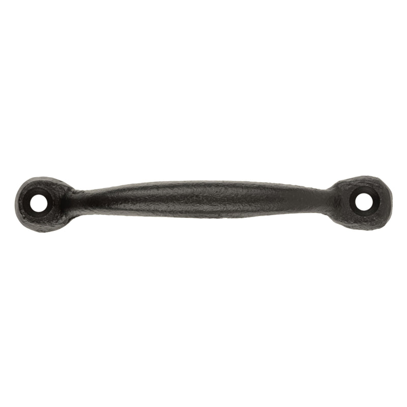 Rustic Black Finished Cast Iron Door or Drawer Pull | Ceneters: 3"