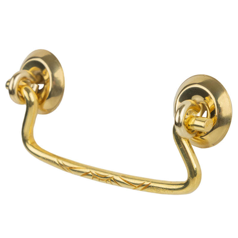 Classic Style Cast Brass Drawer Bail Pull | Centers: 3"