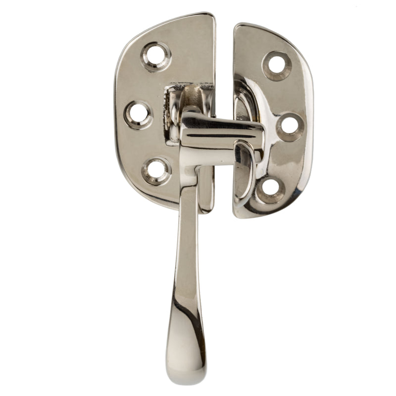 Left Hand Polished Nickel Plated Ice Box Lever Latch