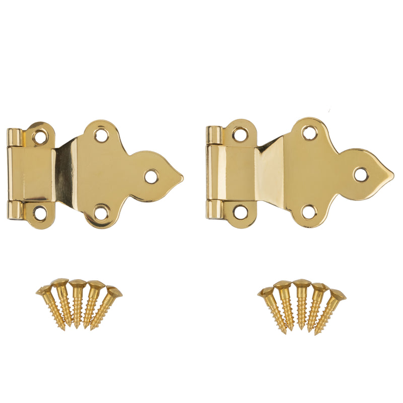 Brass Napanee Fold Back Cabinet Hinge | 2-1/4" Wide x 1-1/4" High