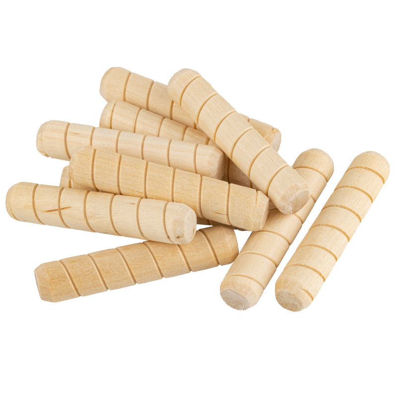 Spiral Wood Dowel Pins & Plugs | 1/2" X 2-1/2" | Pack of 50 Approx.