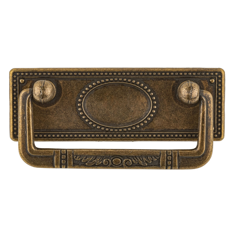 Federal Style Antique Brass Drawer Bail Pull | Centers: 2-1/2"