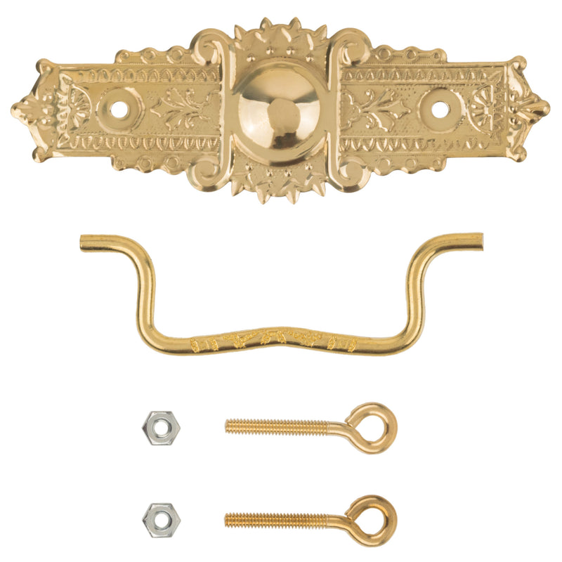 Victorian Period Eastlake Style Solid Brass Drawer Bail Pull | Centers: 3"
