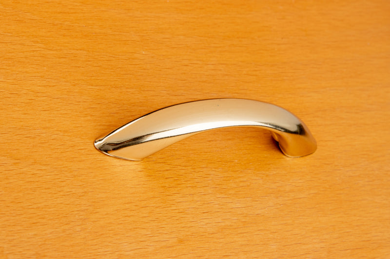 Brass Plated Bow Shaped Drawer Pull | Centers: 2-3/4"