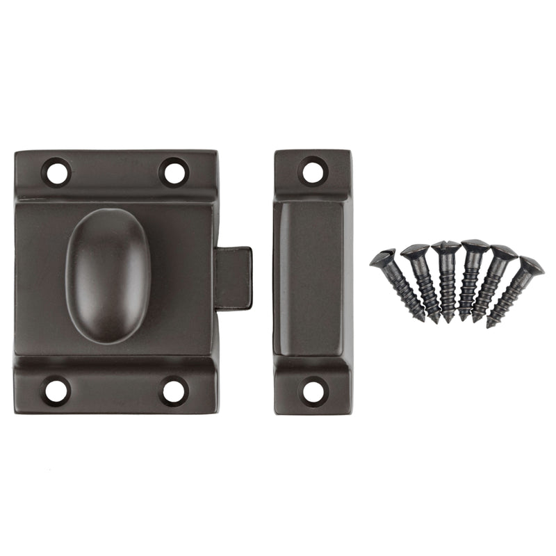 Large Oil Rubbed Bronze Oval Turn Cabinet Latch