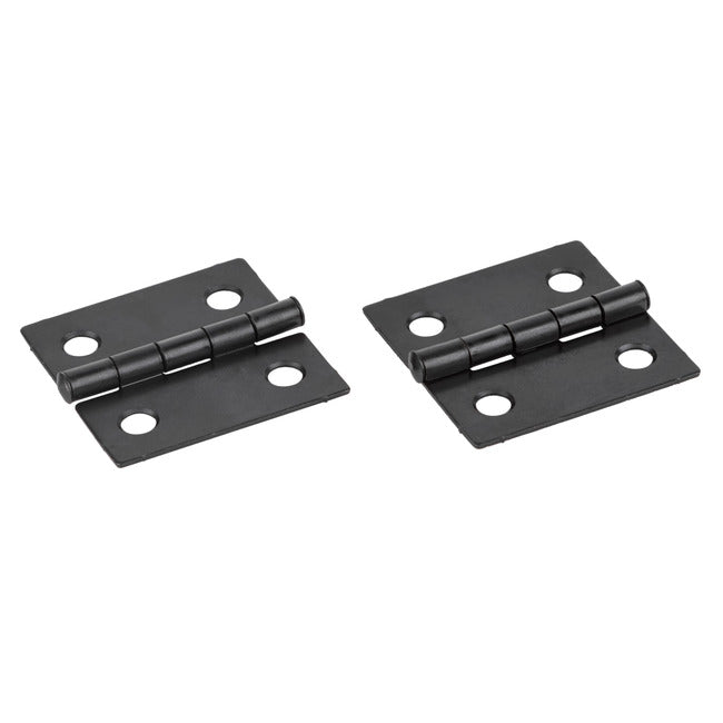 Flat Black Finished Butt Hinges | 1-1/2" High x 1-1/2" Wide